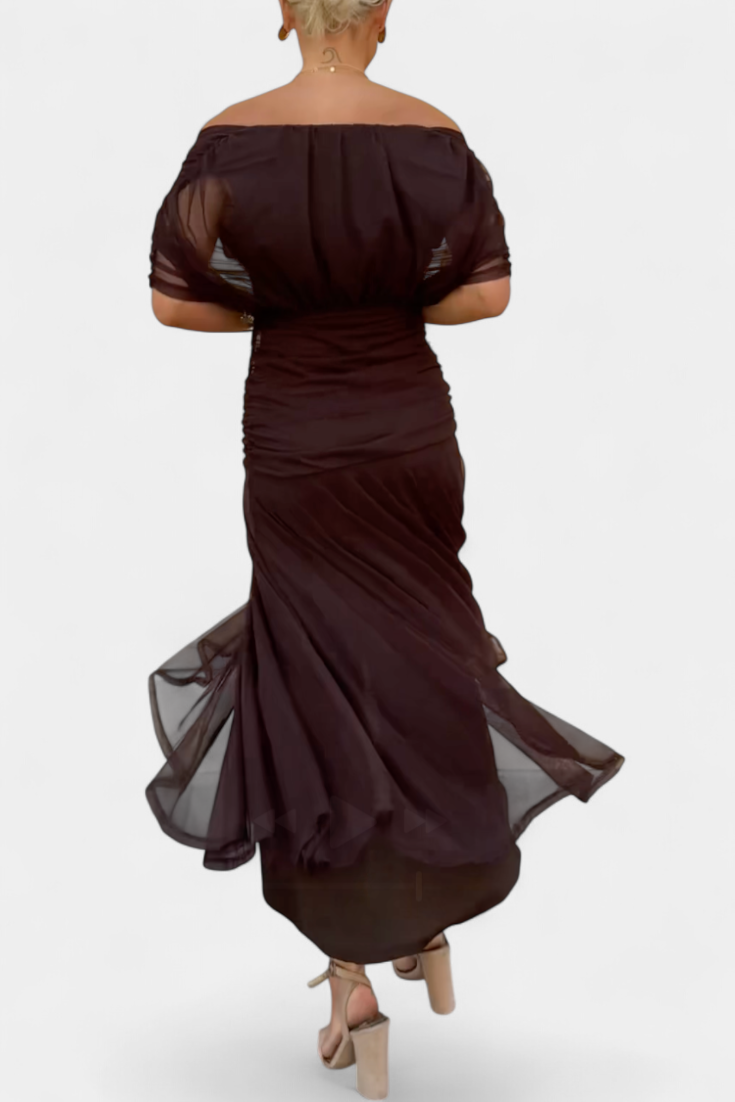 Women's V-Neck Wrap Midi Dress