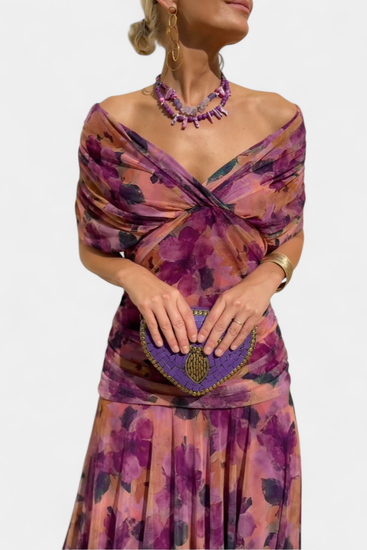 Women's V-Neck Wrap Midi Dress