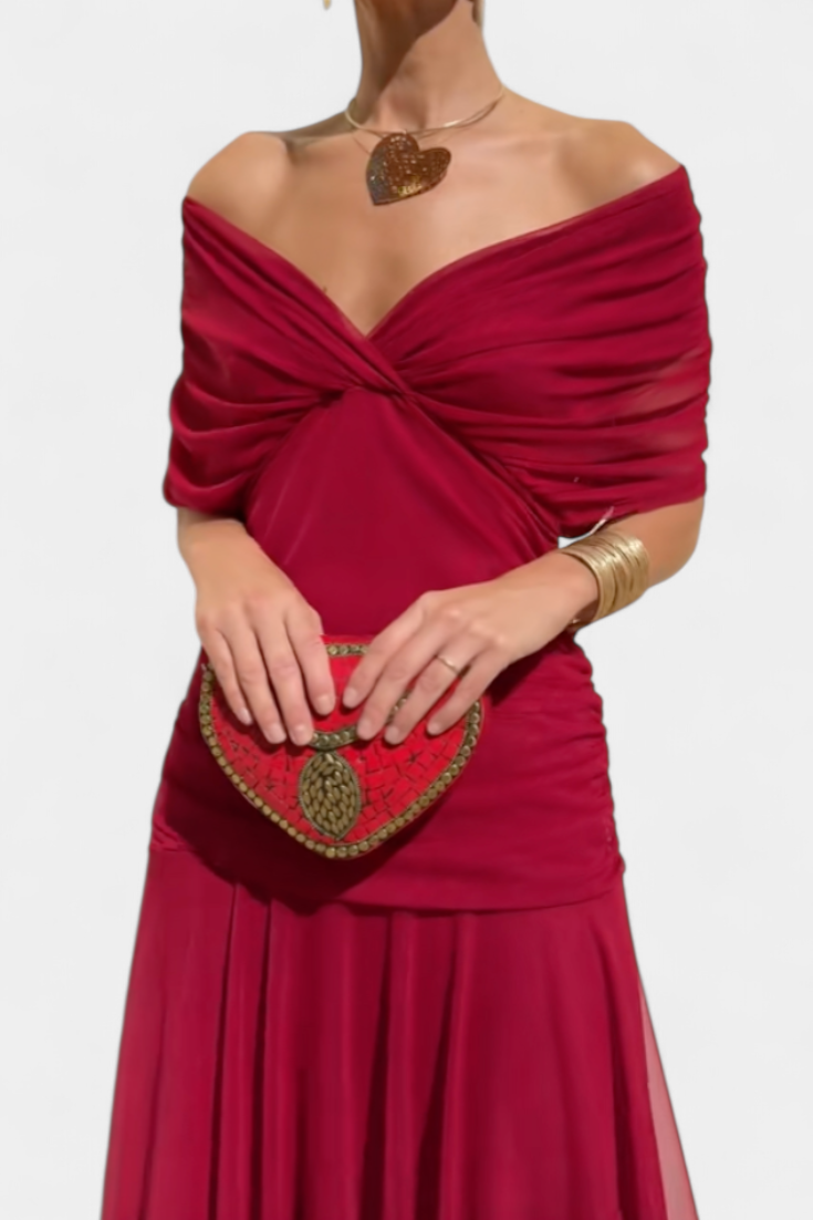 Women's V-Neck Wrap Midi Dress