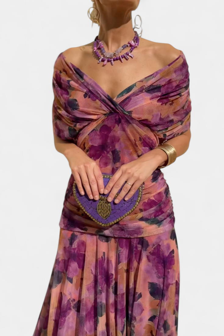 Women's V-Neck Wrap Midi Dress