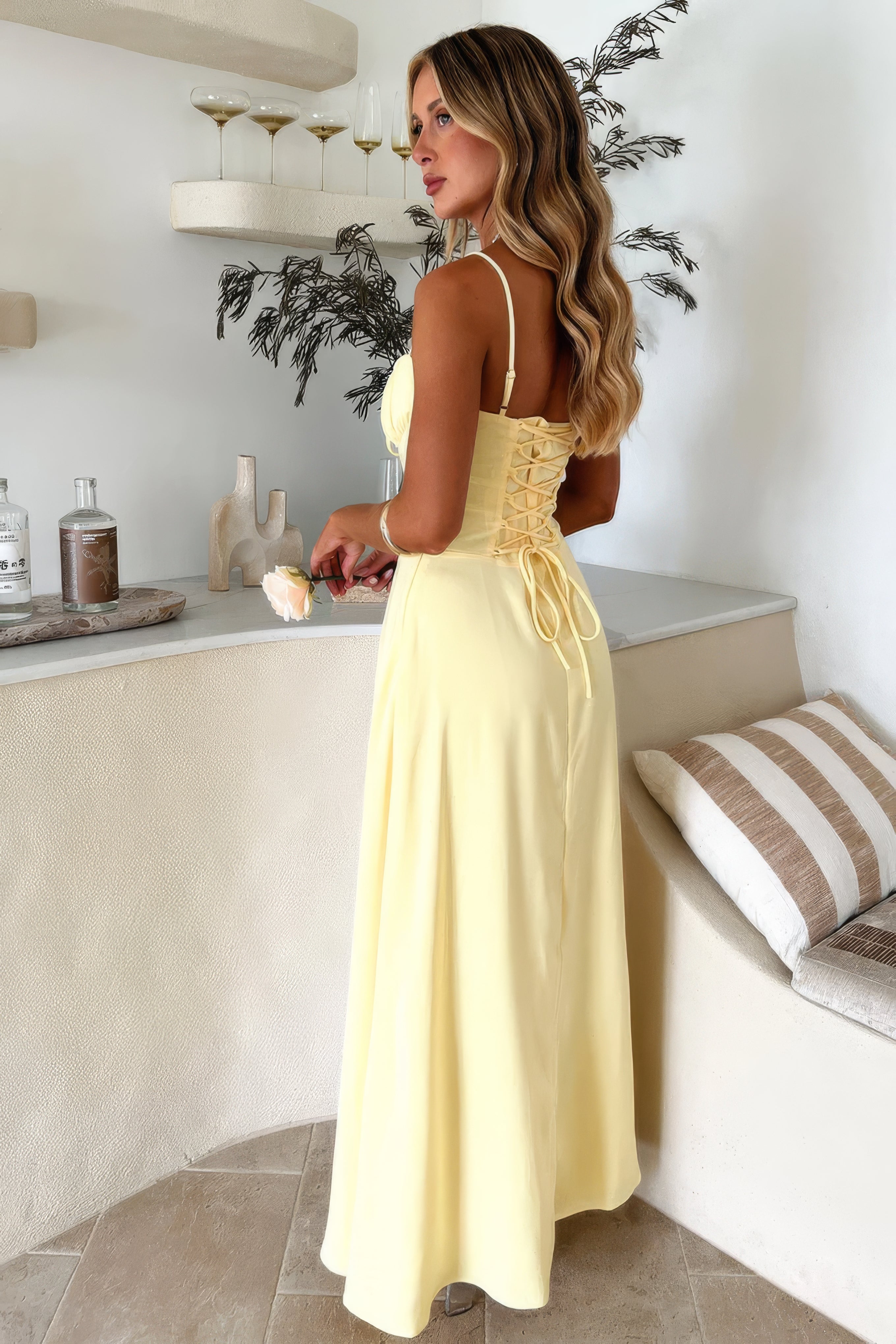 Women's Spaghetti Strap A-Line Maxi Dress