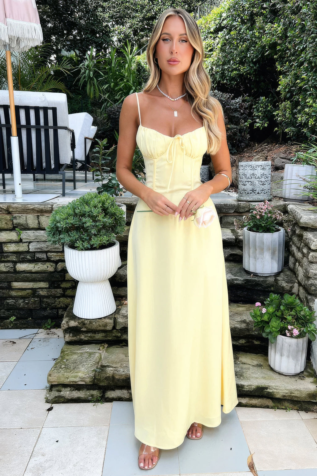 Women's Spaghetti Strap A-Line Maxi Dress