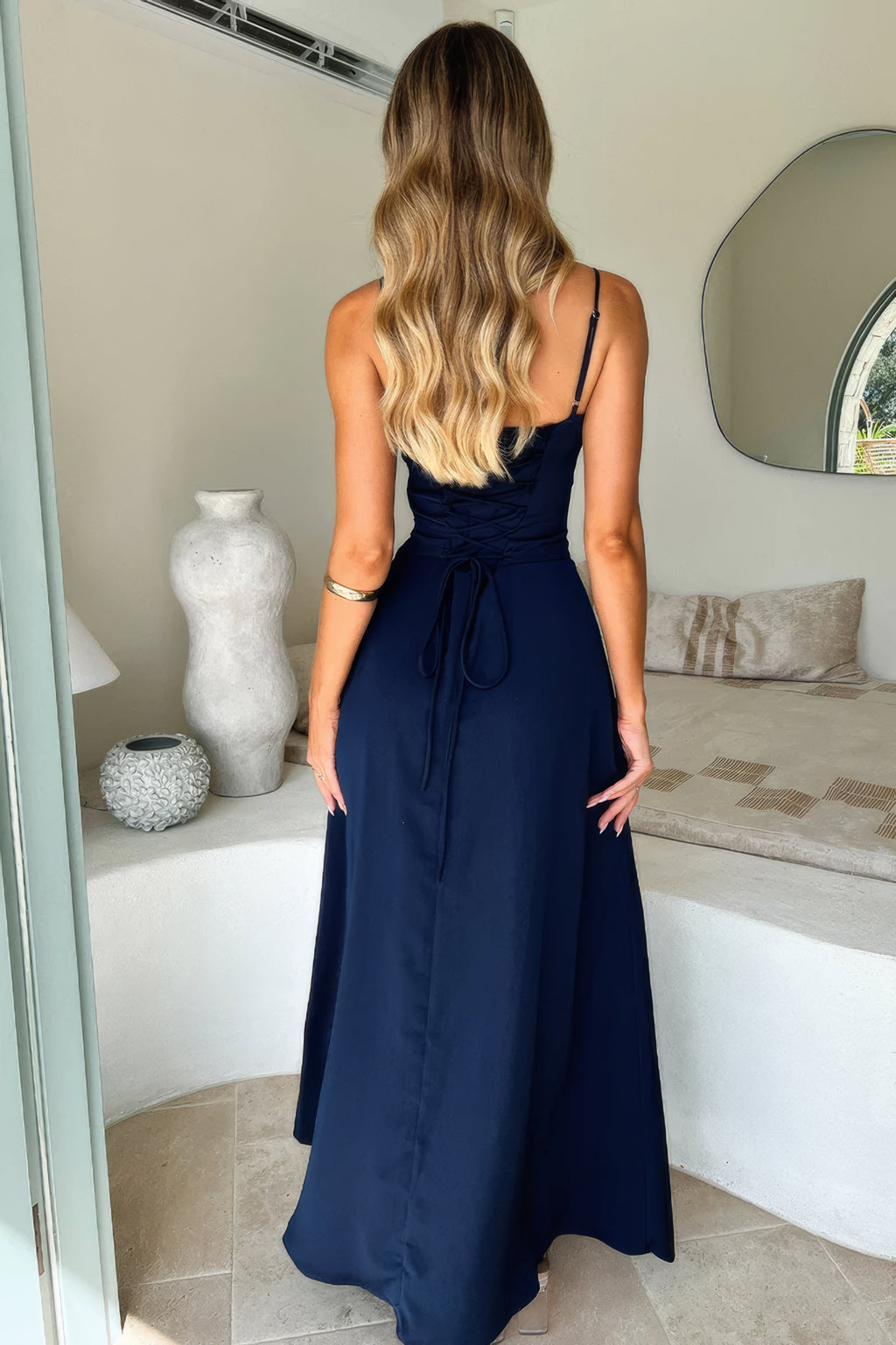 Women's Spaghetti Strap A-Line Maxi Dress