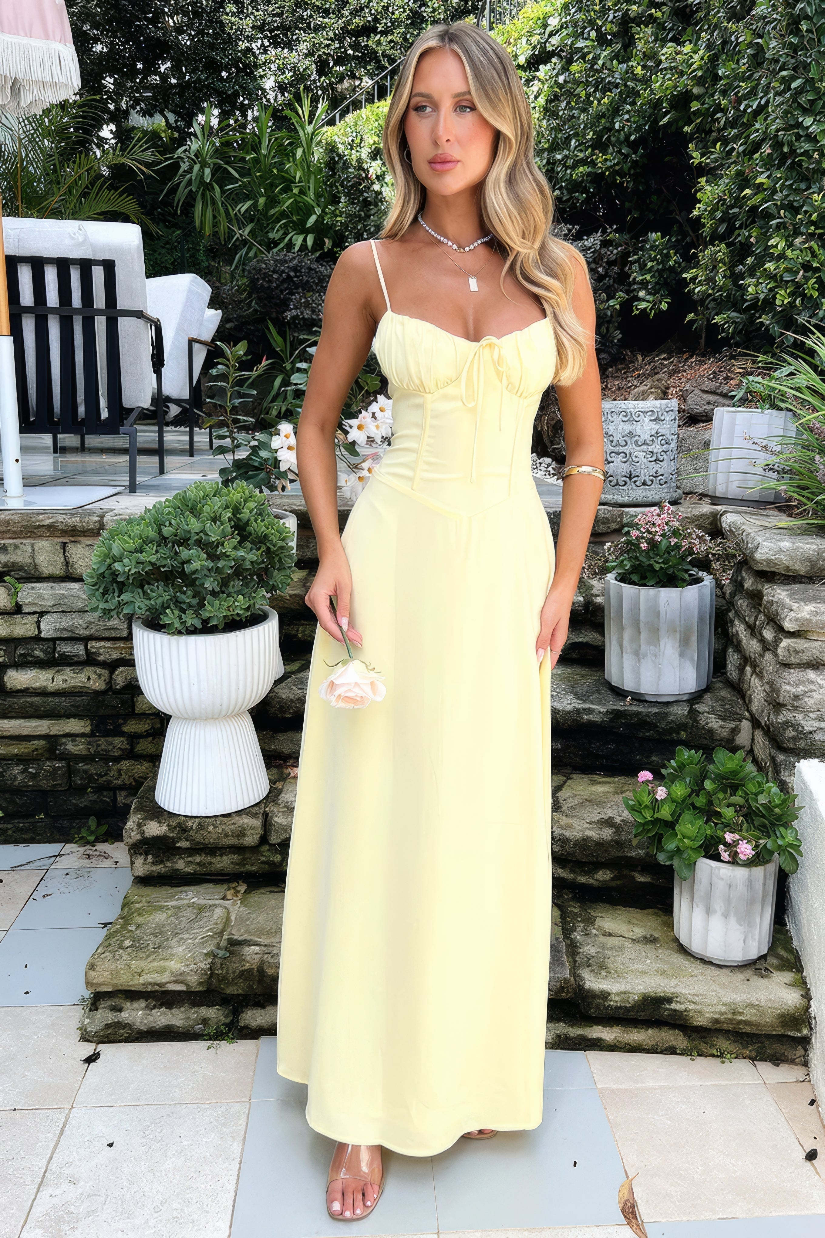 Women's Spaghetti Strap A-Line Maxi Dress