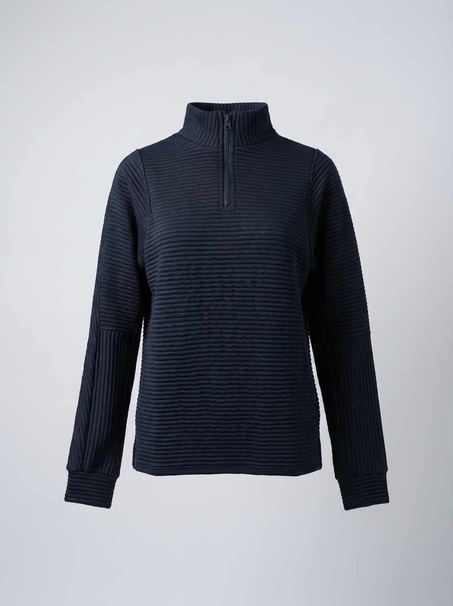 Elowyn | Ribbed Half Zip Pullover For Women