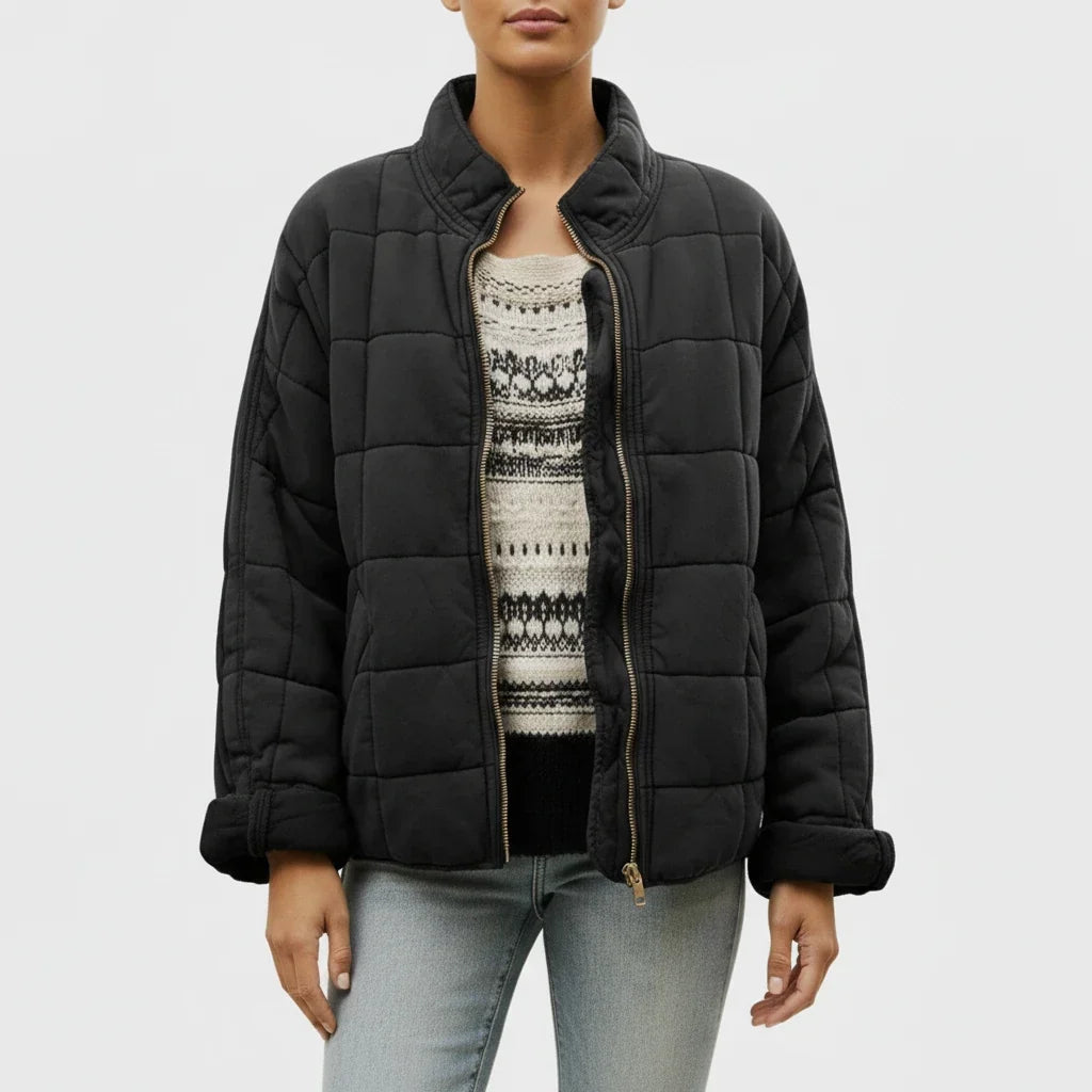 Ladies Quilted Bomber Jacket