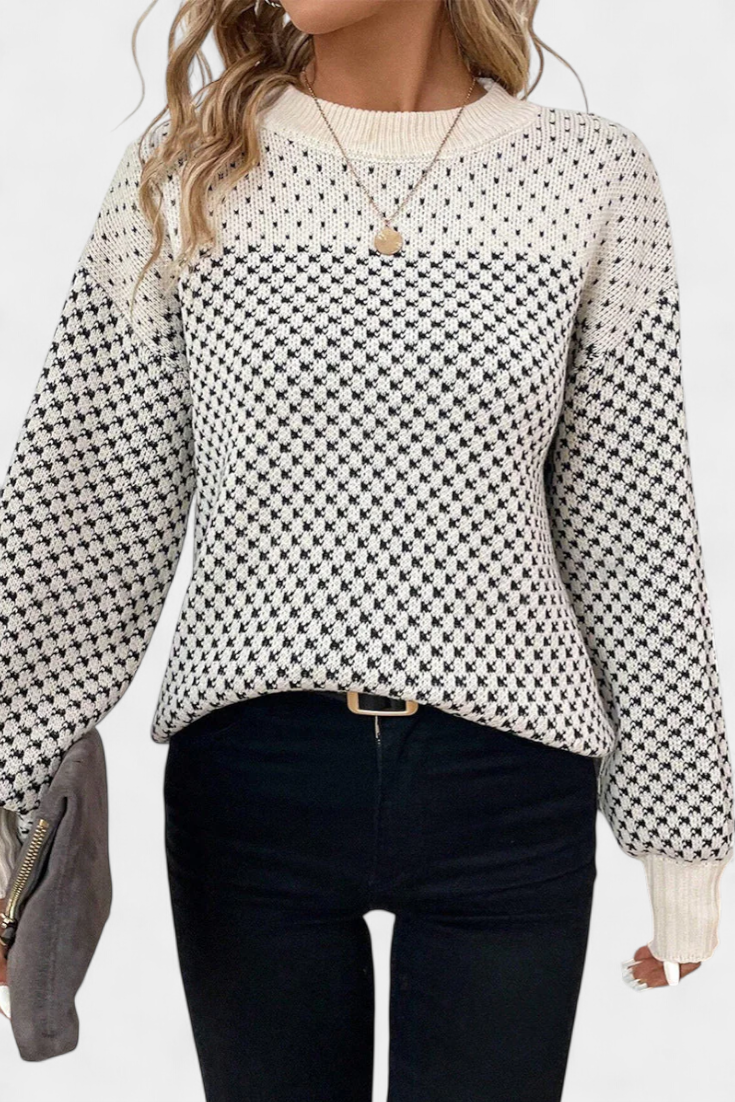 Rachael Colour Block Round Neck Jumper
