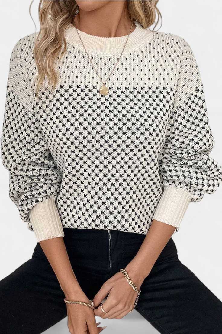 Rachael Colour Block Round Neck Jumper