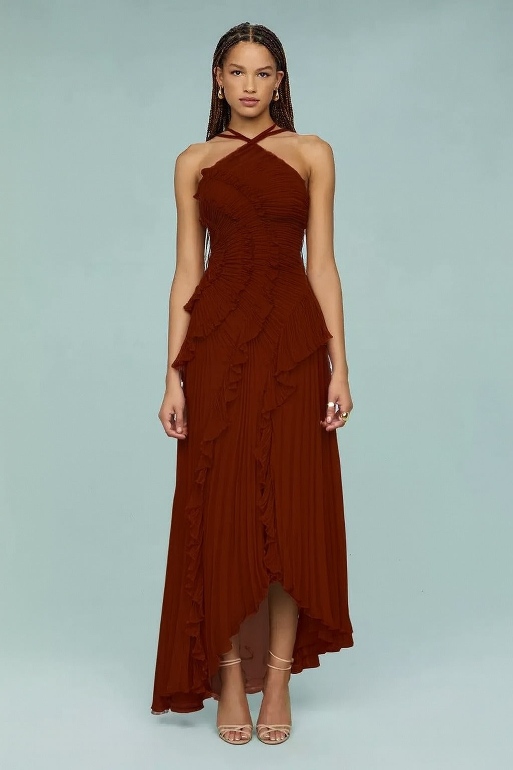 LIYANA | Spiral Ruffle Dress