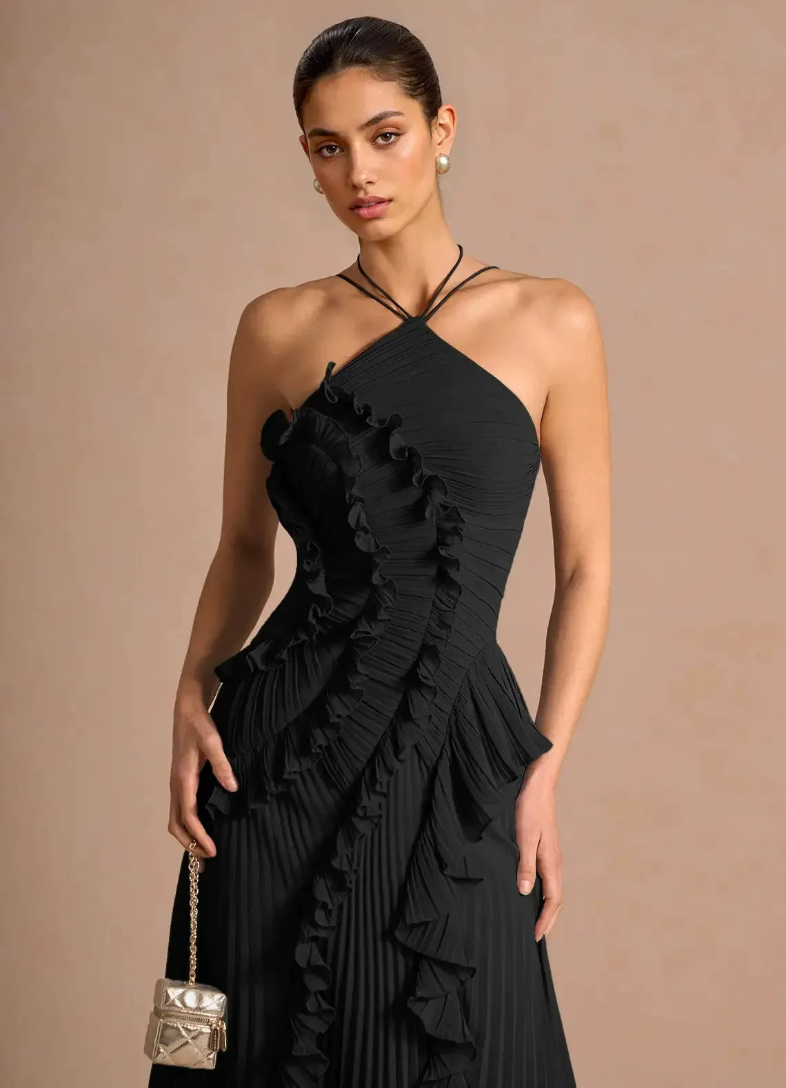 LIYANA | Spiral Ruffle Dress