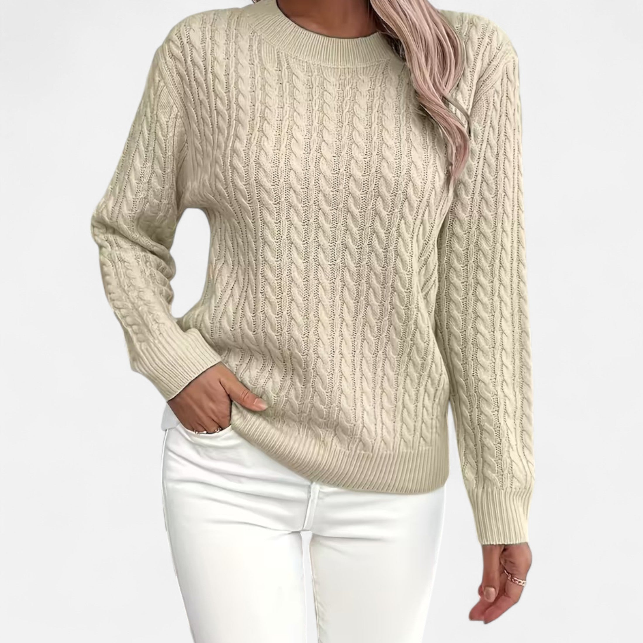 Elodie | Loose Fit Round Neck Sweater For Women