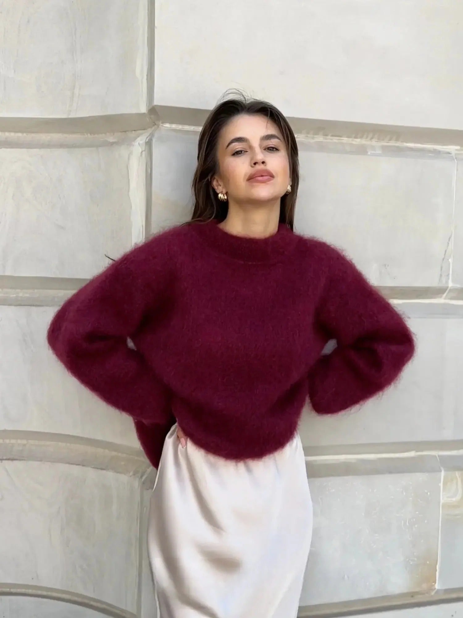 Liora | Relaxed Crew Neck Jumper For Women