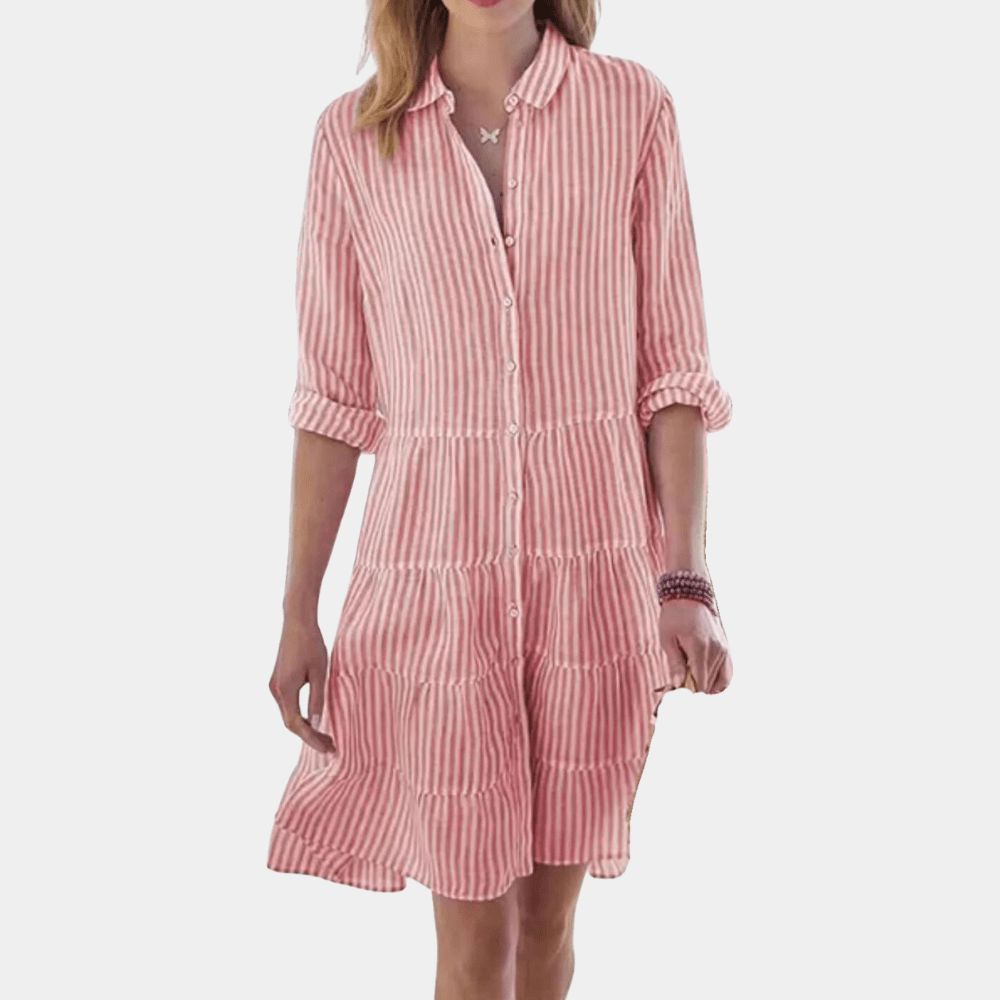 Ladies Striped Layered Mini Dress