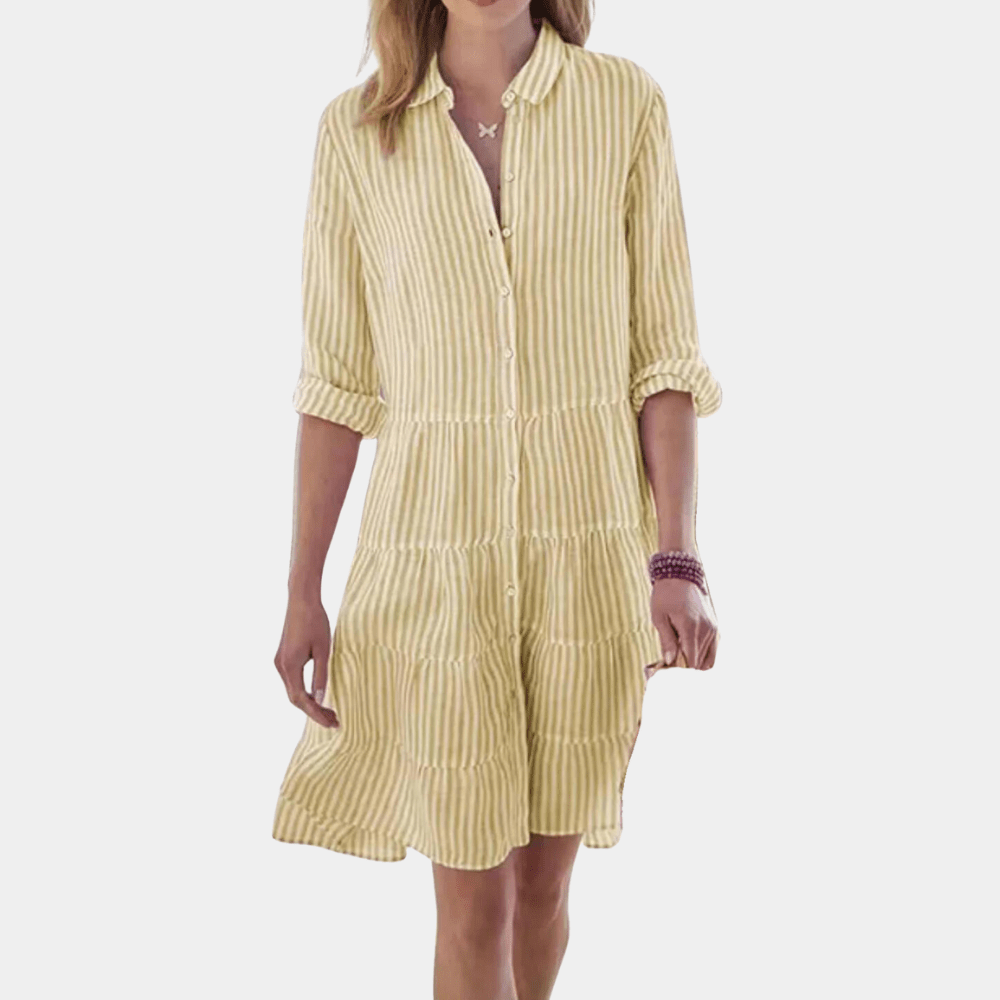Ladies Striped Layered Mini Dress