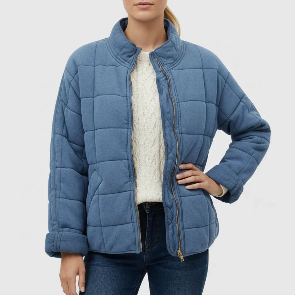 Ladies Quilted Bomber Jacket