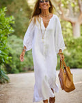 Ladies' Maxi Dress with Buttons