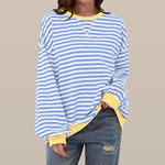 Leila – Striped Long-Sleeve Sweatshirt
