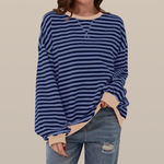 Leila – Striped Long-Sleeve Sweatshirt