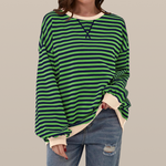 Leila – Striped Long-Sleeve Sweatshirt