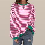 Leila – Striped Long-Sleeve Sweatshirt
