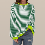 Leila – Striped Long-Sleeve Sweatshirt