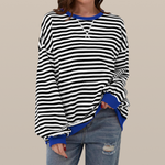 Leila – Striped Long-Sleeve Sweatshirt