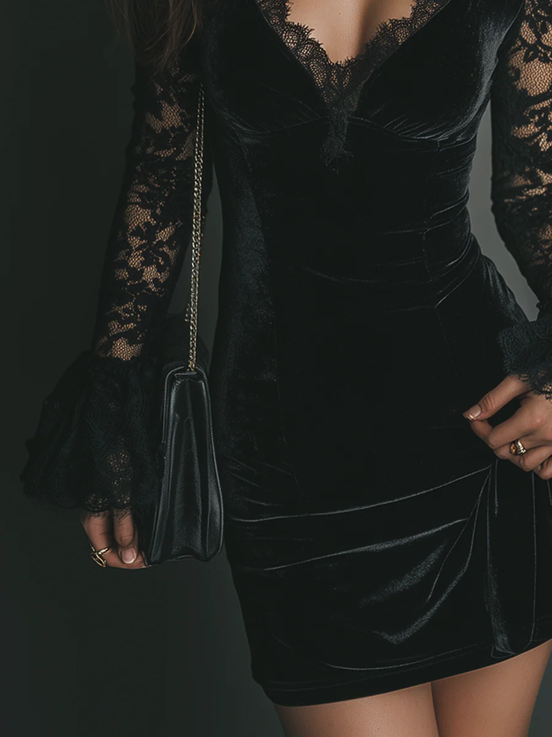 Ladies' Mini Dress with Long Sleeves