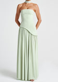 LINA | Strapless Maxi Dress with High Split