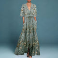 Ladies Floral A-Line Maxi Dress