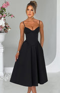 MAILEEN | Elegant Midi Dress in Corset Style