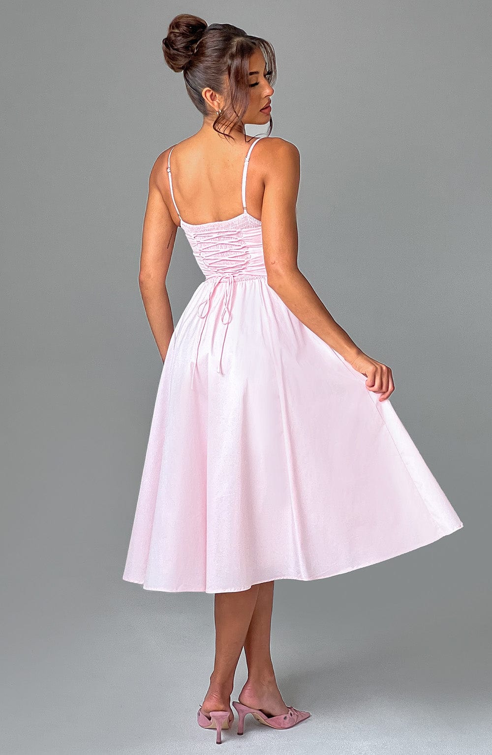 MAILEEN | Elegant Midi Dress in Corset Style