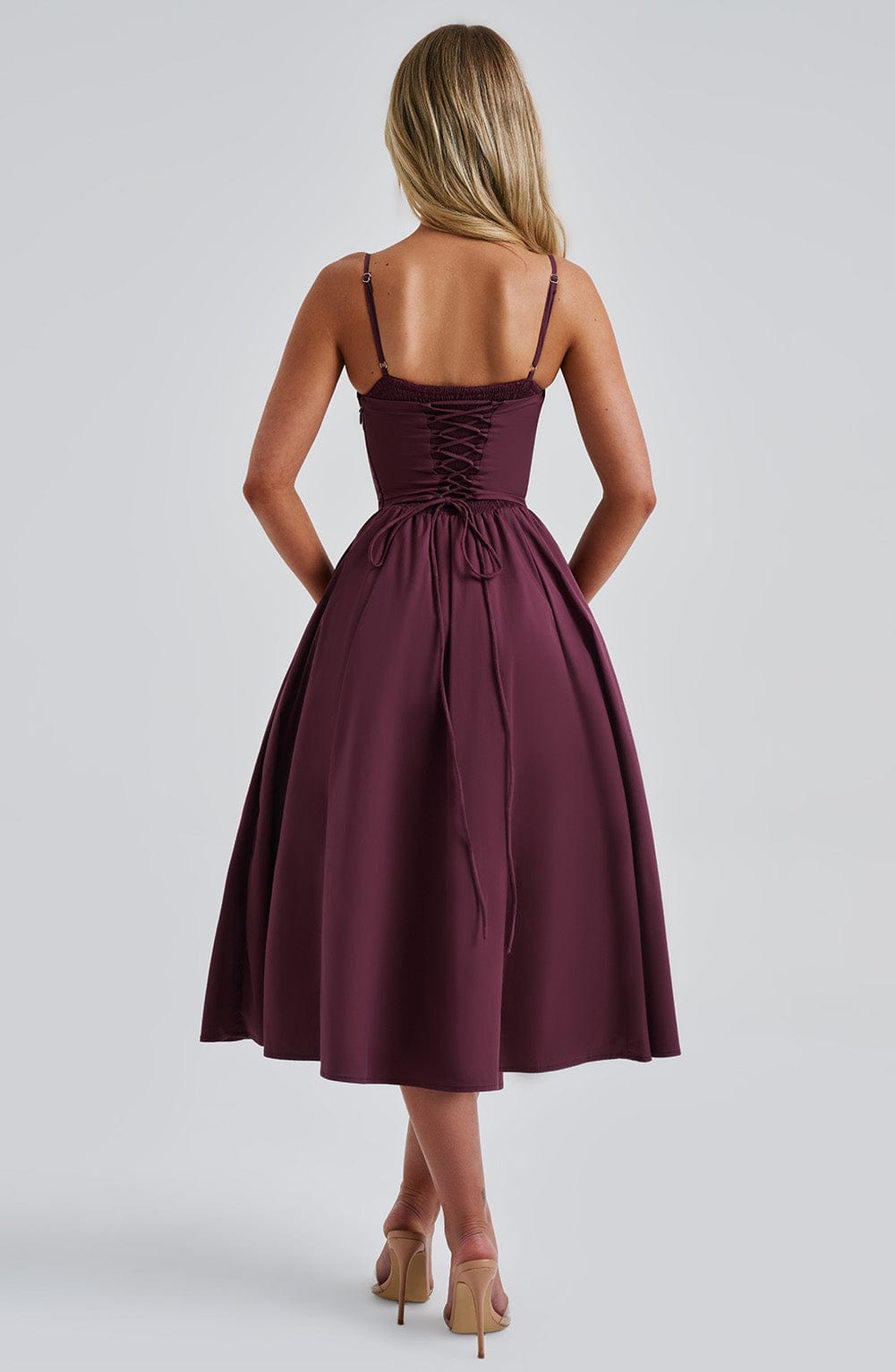 MAILEEN | Elegant Midi Dress in Corset Style
