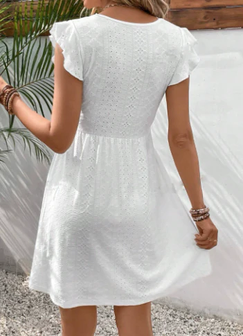 Women's V-Neck A-Line Mini Dress