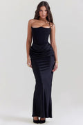 Ladies Strapless Bodycon Midi Dress