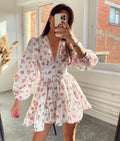 Ladies Floral Fit & Flare Mini Dress