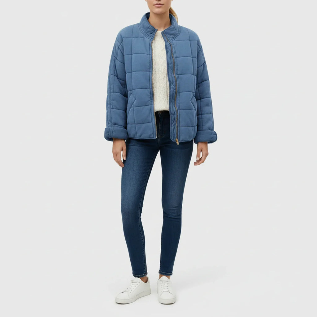 Ladies Quilted Bomber Jacket