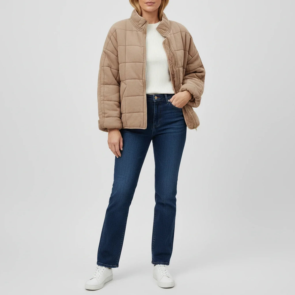 Ladies Quilted Bomber Jacket