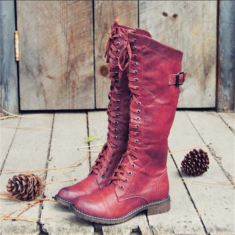 Lena | Women's High Lace-Up Riding Boots