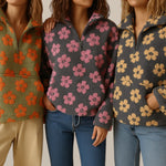 Sinead – Floral Polar-Fleece Jumper