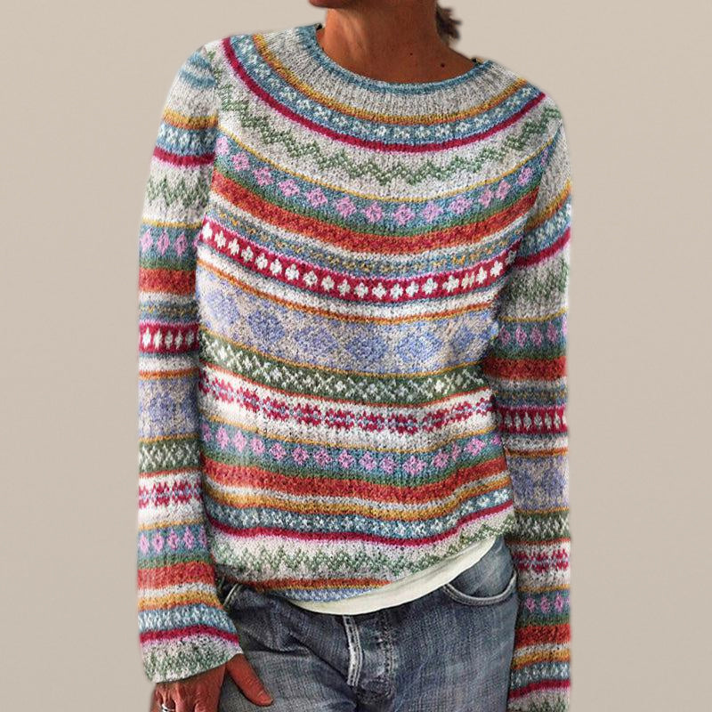 Sorcha – Printed Long-Sleeve Jumper