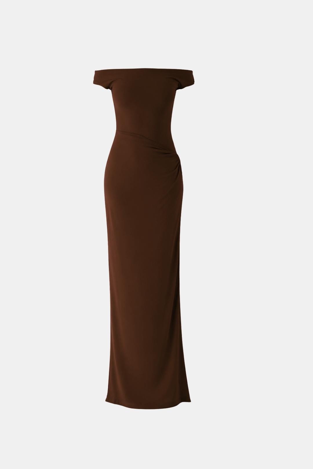 Ladies' Maxi Dress with Split and Off-Shoulder