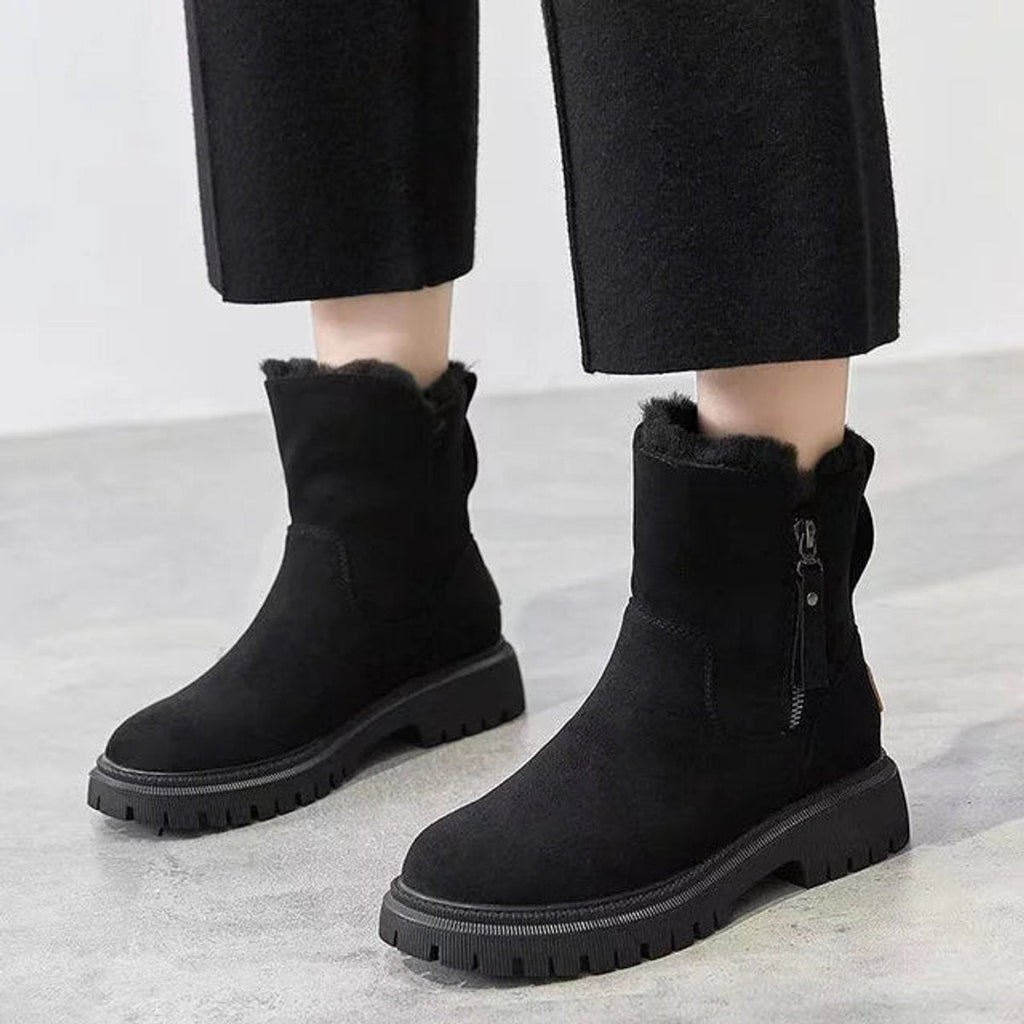 Marlene | Women's Ankle Boots Insulated Winter Boots with Zip and Platform
