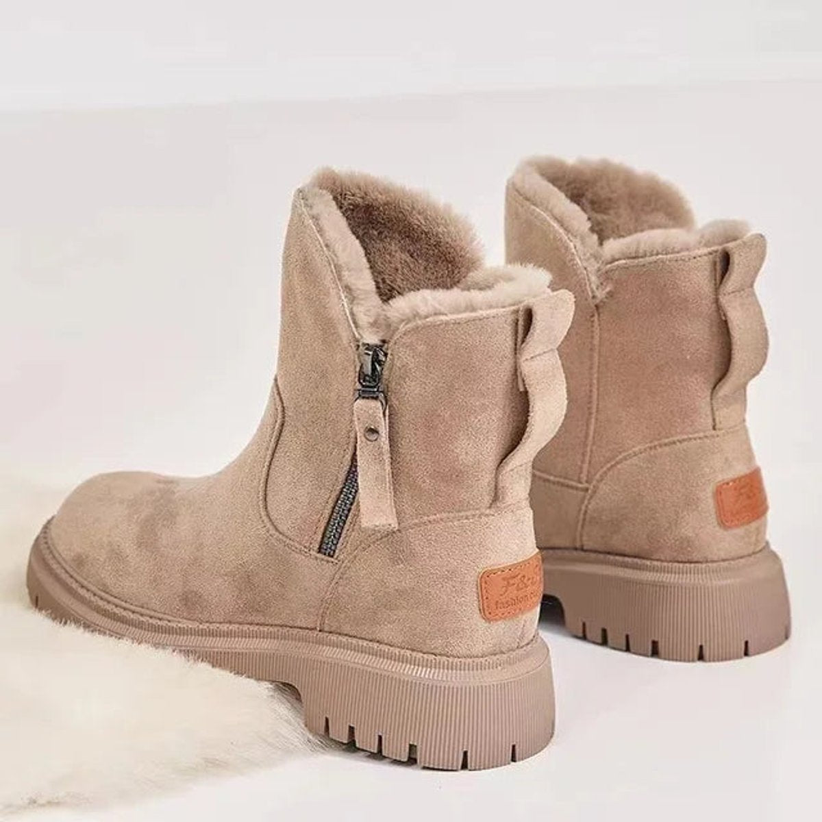 Marlene | Women's Ankle Boots Insulated Winter Boots with Zip and Platform