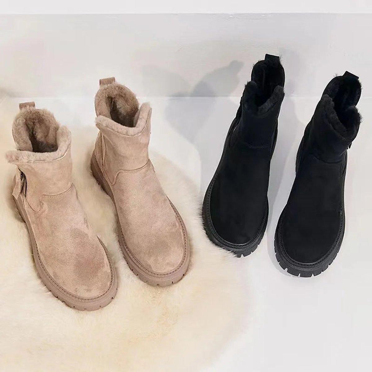 Marlene | Women's Ankle Boots Insulated Winter Boots with Zip and Platform