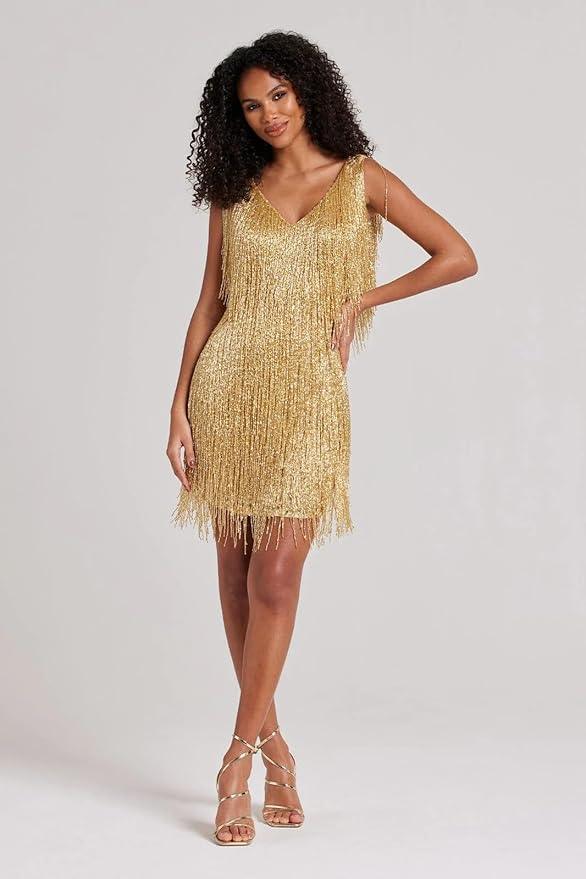 Ladies' Fringed V-Neck Mini Dress