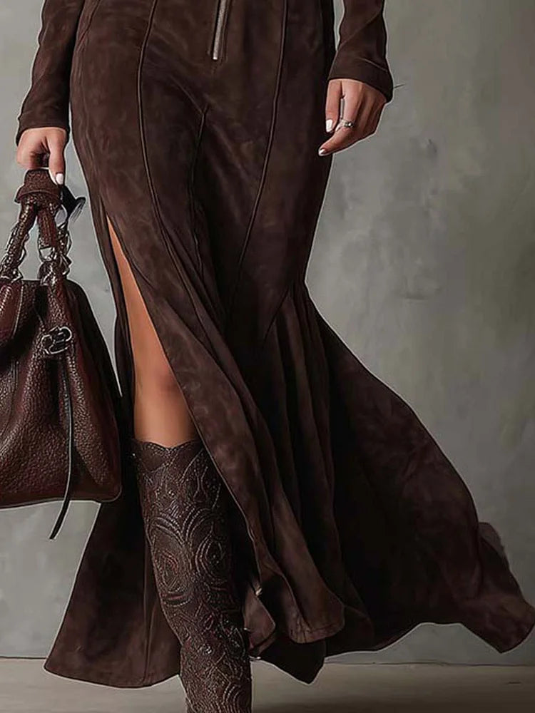 Ladies Long Sleeve Bodycon Maxi Dress
