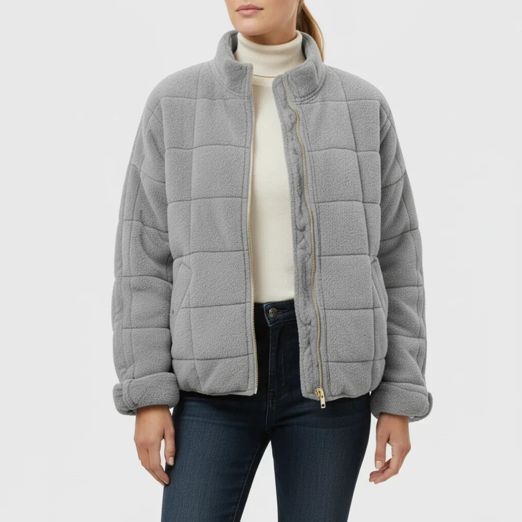 Ladies Quilted Bomber Jacket