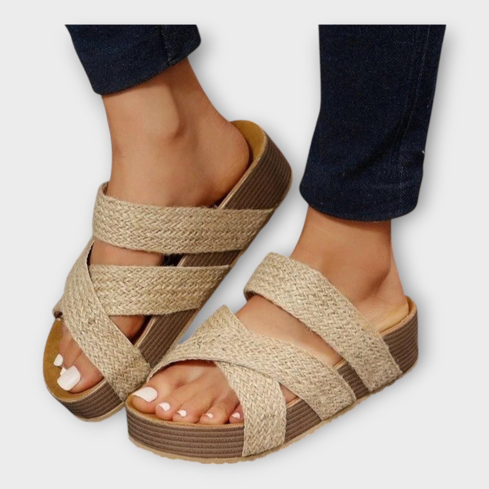 Platforms with Braided Details and Wide Straps