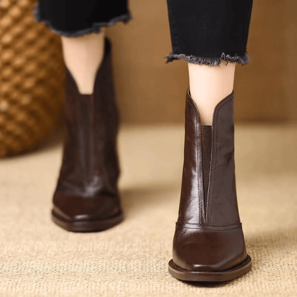 Claudia | Luxurious Ankle Boots with Mid-High Heel