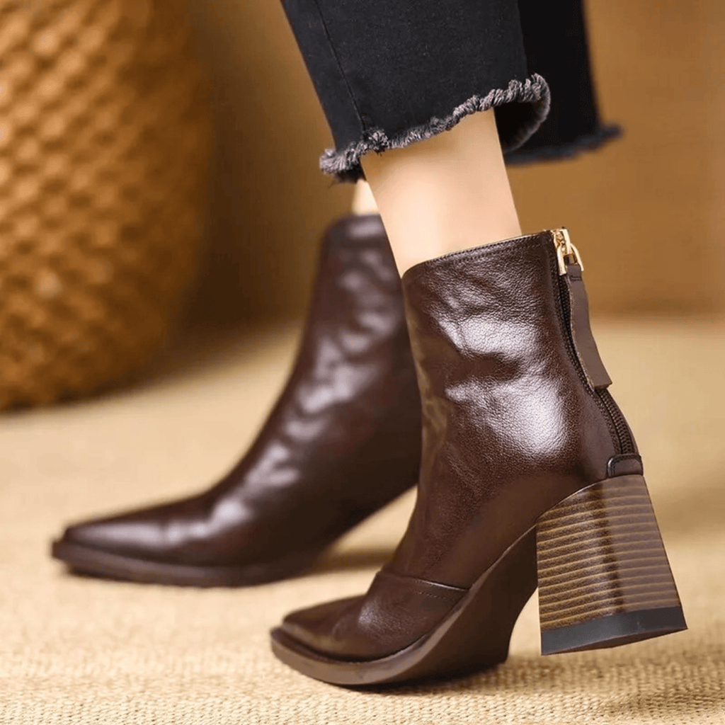 Claudia | Luxurious Ankle Boots with Mid-High Heel